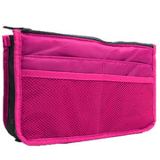 Organizer Insert Bag Women Nylon Travel Insert Organizer Handbag Purse Large liner Lady Makeup Cosmetic Bag Cheap Female Tote organizer bag for her DailyAlertDeals Rose Red  