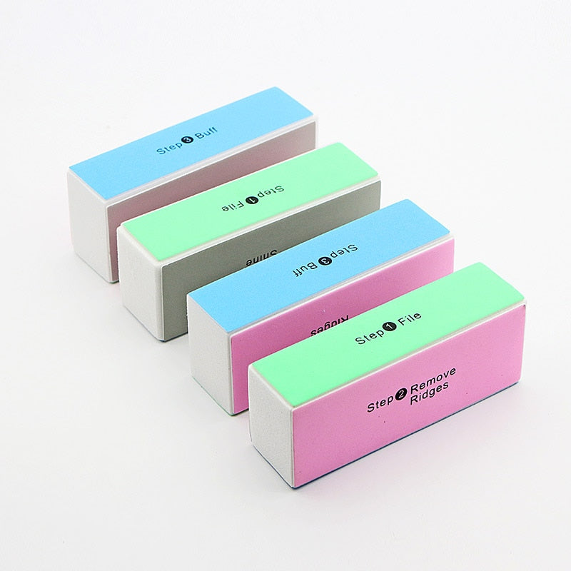 2 PCS/lot Nail Art Sanding File Polish Buffer Block Shiner File 4 sides Nail Art Polisher Manicure Nail File For Nail art tools Manicure Care Tool DailyAlertDeals   