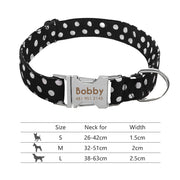Nylon Dog Collar Personalized Pet Collar Engraved ID Tag Nameplate Reflective for Small Medium Large Dogs Pitbull Pug 0 DailyAlertDeals 008-Black S 