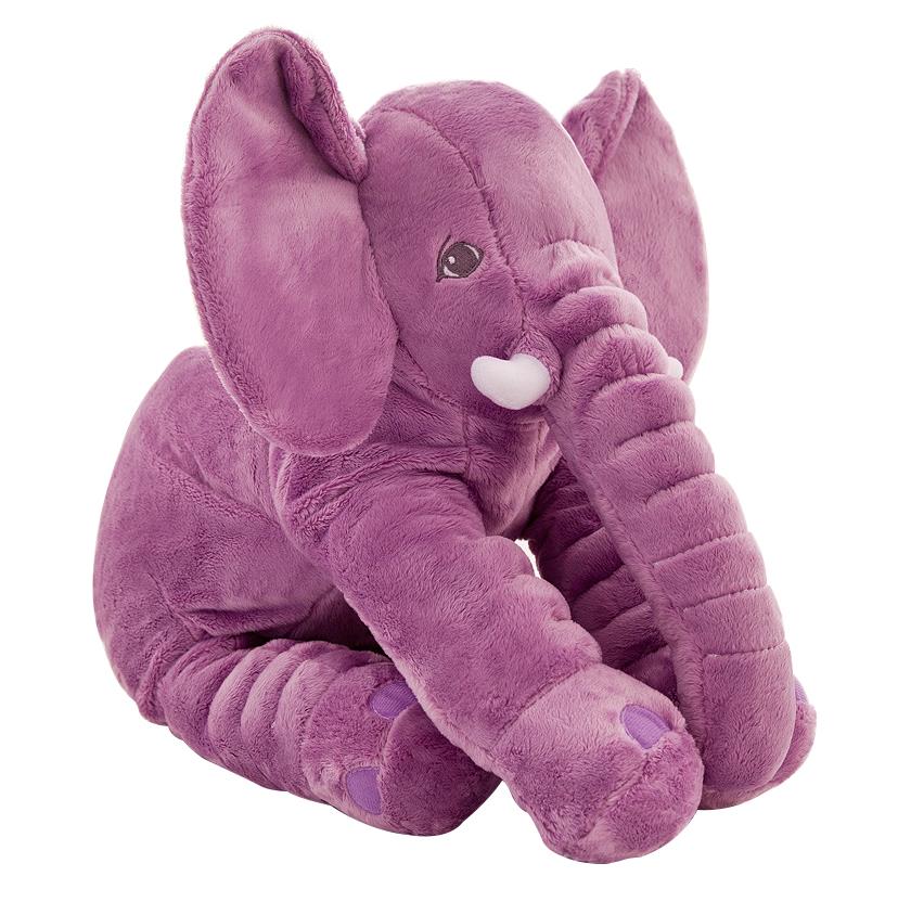 40/60cm Fashion Baby Animal Plush Elephant Doll Stuffed Elephant Plush Soft Pillow Kid Toy Children Room Bed Decoration Toy Gift Kids & Babies DailyAlertDeals 40cm purple 