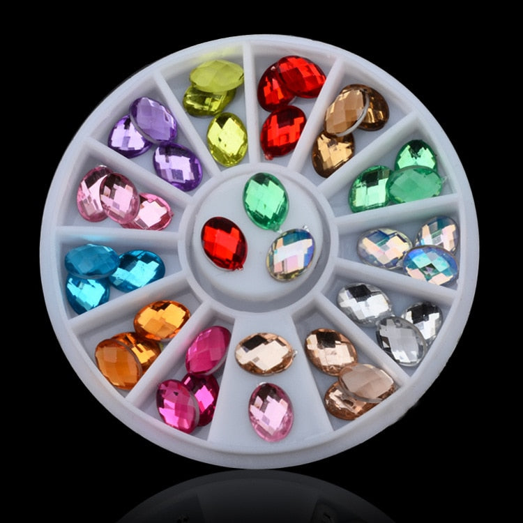 2mm/3mm/4mm/5mm AB Acrylic Diamond Nail Glitter Rhinestones Crystal DIY Nail Art Decorations Manicure Accessories Tools Nail Glitter Rhinestones DailyAlertDeals 052  