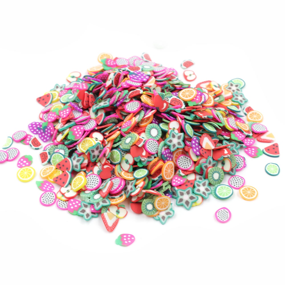 DIY Fluffy Slime Toys Putty Soft Clay Light Lizun Flavor Charms for Slime Supplies Plasticine Gum Polymer Clay Antistress Soft Clay DailyAlertDeals 200Pcs Fruit  