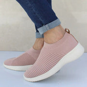 Women Shoes Knitting Sock Sneakers Women Spring Summer Slip On Flat Shoes Women Plus Size Loafers Flats Walking krasovki Famela 0 DailyAlertDeals Pink 5 