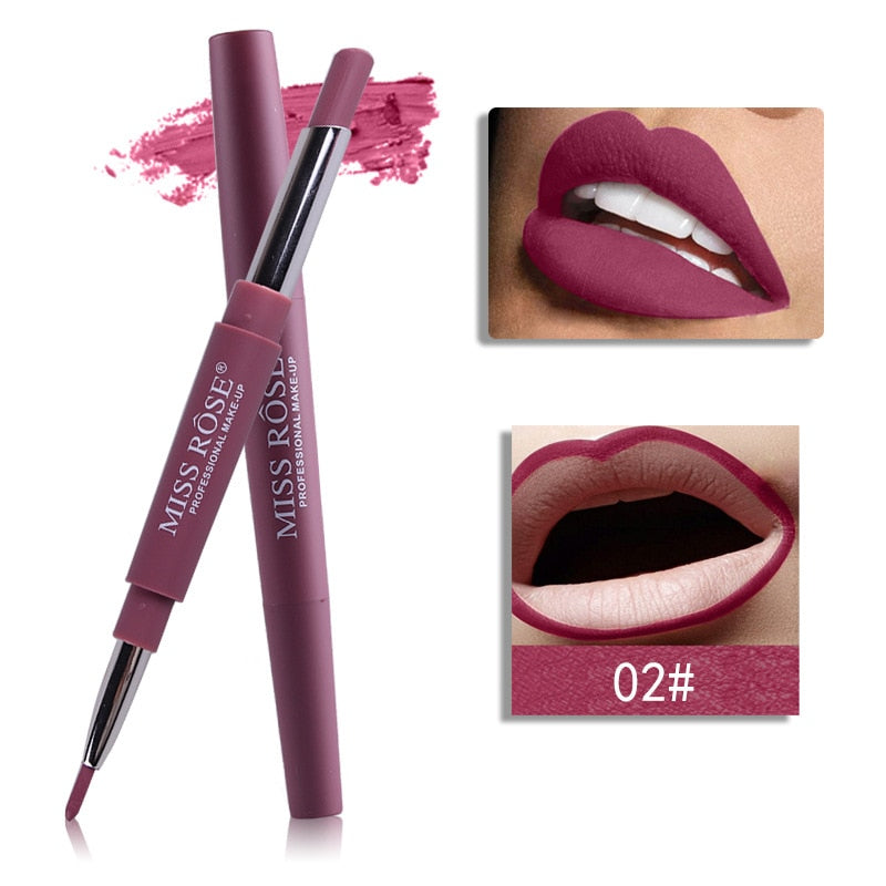 8 Color Matte Lipstick Lip Liner 2 In 1 Brand Makeup Lipstick Matte Durable Waterproof Nude Red Lipstick Lips Make Up Matte Lipstick DailyAlertDeals 02 United States 