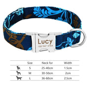 Nylon Dog Collar Personalized Pet Collar Engraved ID Tag Nameplate Reflective for Small Medium Large Dogs Pitbull Pug pet collars DailyAlertDeals 011-Blue S 