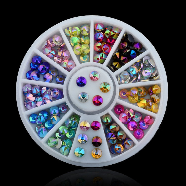 2mm/3mm/4mm/5mm AB Acrylic Diamond Nail Glitter Rhinestones Crystal DIY Nail Art Decorations Manicure Accessories Tools Nail Glitter Rhinestones DailyAlertDeals 046  