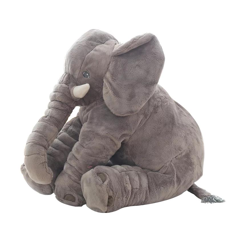 40/60cm Fashion Baby Animal Plush Elephant Doll Stuffed Elephant Plush Soft Pillow Kid Toy Children Room Bed Decoration Toy Gift Plush Elephant Doll for kids DailyAlertDeals 40cm Gray 