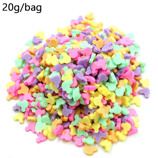 DIY Fluffy Slime Toys Putty Soft Clay Light Lizun Flavor Charms for Slime Supplies Plasticine Gum Polymer Clay Antistress Soft Clay DailyAlertDeals 20g Fake Sprinkles  