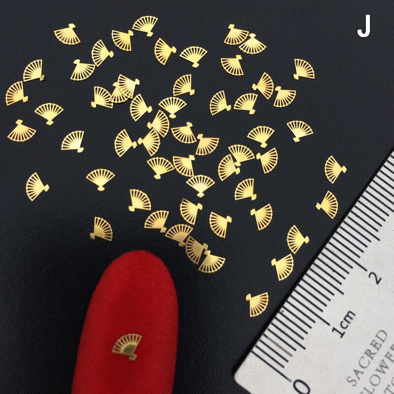 100Pcs/Lot Gold Metal Nail Decals Ultra-thin Flakes Nail Bling Rhinestone Cute 3D Nail Art Decorations Charm Nail Art Rivets 0 DailyAlertDeals   