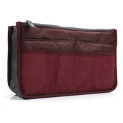 Organizer Insert Bag Women Nylon Travel Insert Organizer Handbag Purse Large liner Lady Makeup Cosmetic Bag Cheap Female Tote organizer bag for her DailyAlertDeals Burgundy  