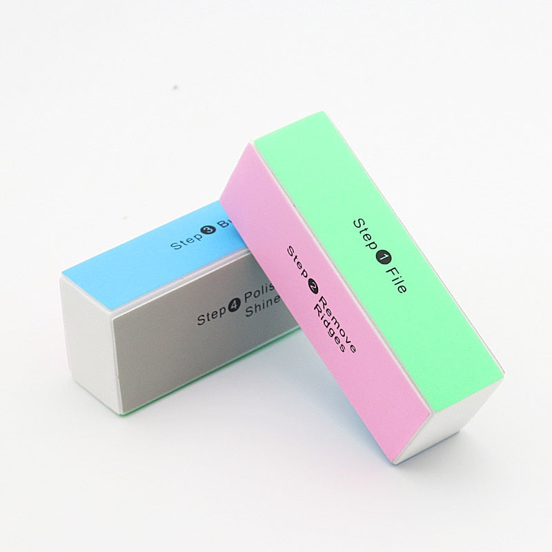 2 PCS/lot Nail Art Sanding File Polish Buffer Block Shiner File 4 sides Nail Art Polisher Manicure Nail File For Nail art tools Manicure Care Tool DailyAlertDeals   