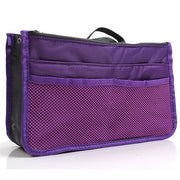 Organizer Insert Bag Women Nylon Travel Insert Organizer Handbag Purse Large liner Lady Makeup Cosmetic Bag Cheap Female Tote organizer bag for her DailyAlertDeals purple  