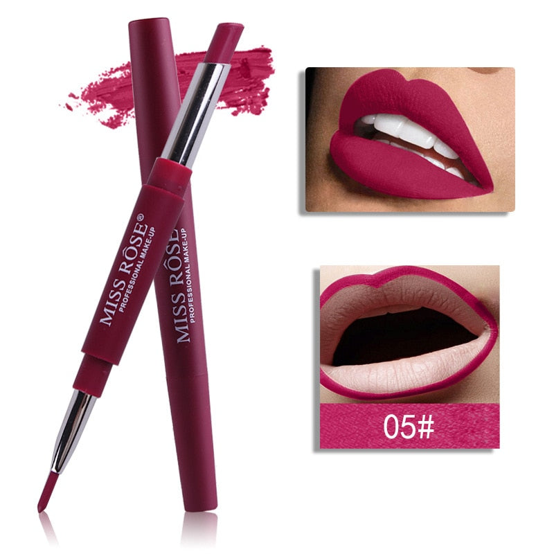 8 Color Matte Lipstick Lip Liner 2 In 1 Brand Makeup Lipstick Matte Durable Waterproof Nude Red Lipstick Lips Make Up Matte Lipstick DailyAlertDeals 05 United States 