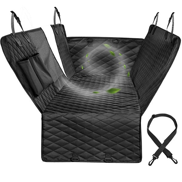 PETRAVEL Dog Car Seat Cover Waterproof Pet Travel Dog Carrier Hammock Car Rear Back Seat Protector Mat Safety Carrier For Dogs 0 DailyAlertDeals Black 152x143cm China