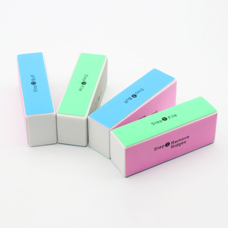 2 PCS/lot Nail Art Sanding File Polish Buffer Block Shiner File 4 sides Nail Art Polisher Manicure Nail File For Nail art tools Manicure Care Tool DailyAlertDeals   
