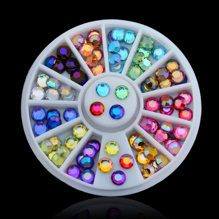 2mm/3mm/4mm/5mm AB Acrylic Diamond Nail Glitter Rhinestones Crystal DIY Nail Art Decorations Manicure Accessories Tools Nail Glitter Rhinestones DailyAlertDeals 045  