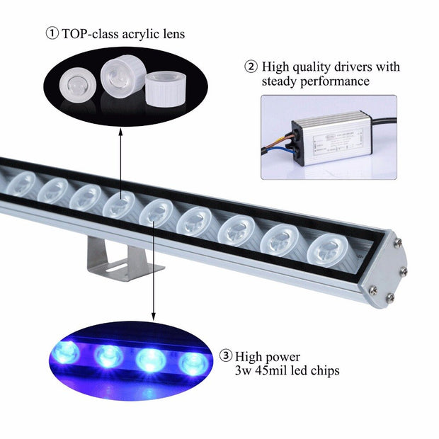 Populargrow 54W/81W/108W Led Aquarium Light with Only 470nm Blue Spectrum Strip Light Beautiful Your Coral Reef Fish Tank Lamp 0 DailyAlertDeals   