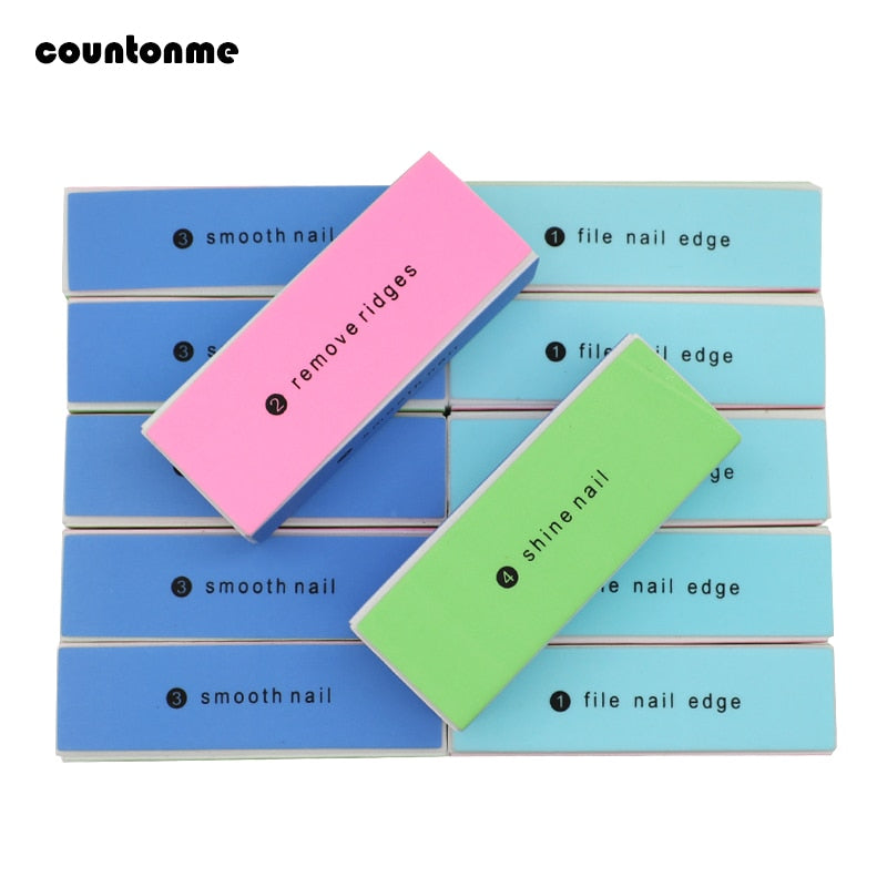 2 PCS/lot Nail Art Sanding File Polish Buffer Block Shiner File 4 sides Nail Art Polisher Manicure Nail File For Nail art tools Manicure Care Tool DailyAlertDeals   