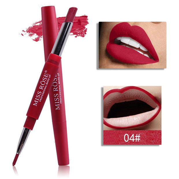 8 Color Matte Lipstick Lip Liner 2 In 1 Brand Makeup Lipstick Matte Durable Waterproof Nude Red Lipstick Lips Make Up Matte Lipstick DailyAlertDeals 04 United States 