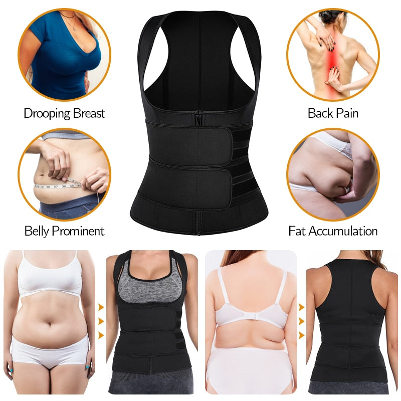 Women Waist Trainer Vest Corset Sauna Sweat Workout Corset Tops Slimming Body Shaper Tops Weight Loss Shapewear Women Waist Trainer DailyAlertDeals   