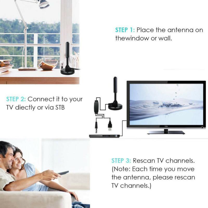 200 Miles Ultra HD Digital Indoor Amplified TV Antenna HDTV With Amplifier VHF/UHF Quick Response Indoor Outdoor Aerial HD Set 0 DailyAlertDeals   