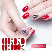 14tips/sheet Hot Colors Series Classic Collection Manicure Nail Polish Strips Nail Wraps,Full Nail Sheet DIY nail art decoration nail decal stickers DailyAlertDeals YMX191  
