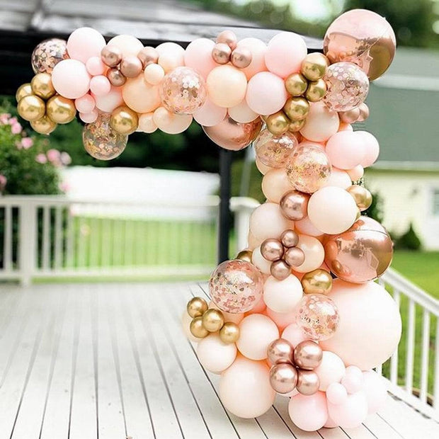 Macaron Pink Balloon Garland Arch Kit Wedding Birthday Party Decoration Kids Globos Rose Gold Confetti Latex Ballon Baby Shower Balloons Set for Birthday Parties DailyAlertDeals   