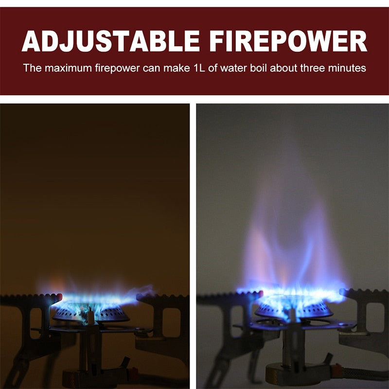 Camping Gas Stove Outdoor Tourist Burner Strong Fire Heater Tourism Cooker Survival Furnace Supplies Equipment Picnic Gas Stove for camping DailyAlertDeals   