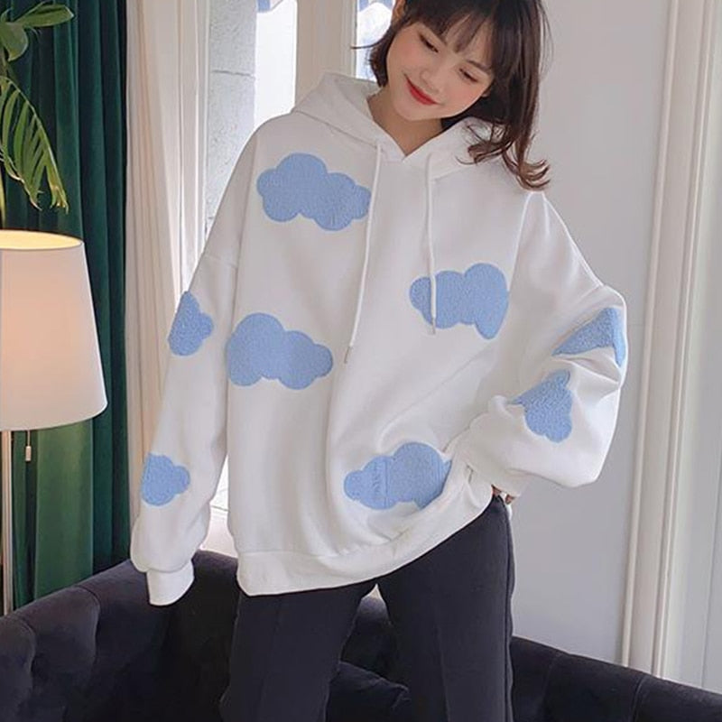 Autumn Winter Women Hoodies Thick Warm Female Fleece Hoodies Oversize Sweatshirt Tops Fashion Casual Ladies Girls Hooded Top 0 DailyAlertDeals   