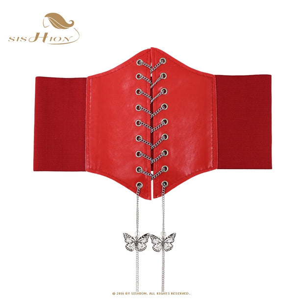 Women's Underbust Corsets Tops Body Shapewear Girdles Bustiers Waist Cincher Corset Waist Trainer for Women Shapewear DailyAlertDeals VD2597ButterflyRed waist 62-80cm 