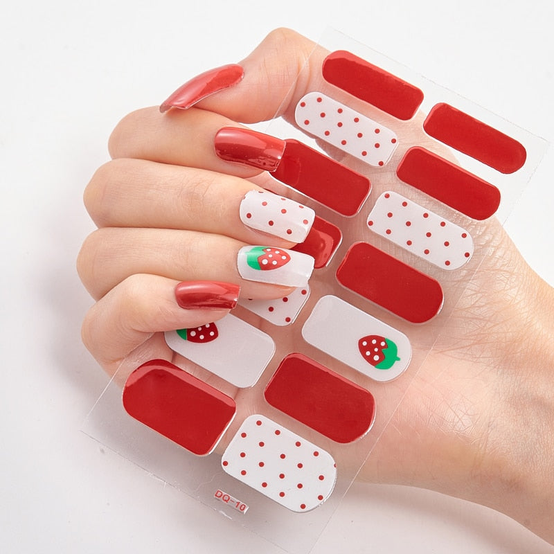 Three Sorts 0f Nail Stickers Full Cover Nail Stickers Novidades Nail Strips Self Adhesive Nail Sticker Nails Sticker Designer Nail Stickers DailyAlertDeals DQ-10  