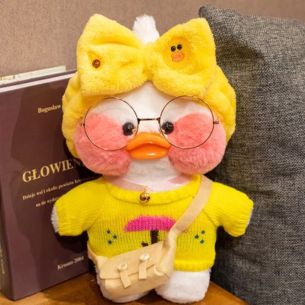 Kawaii Cartoon LaLafanfan 30cm Cafe Duck Plush Toy Stuffed Soft Kawaii Duck Doll Animal Pillow Birthday Gift for Kids Children 0 DailyAlertDeals 41  