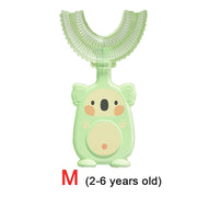 Baby toothbrush children&#39;s teeth oral care cleaning brush soft Silicone teethers baby toothbrush new born baby items 2-12Y 0 DailyAlertDeals koala green M  