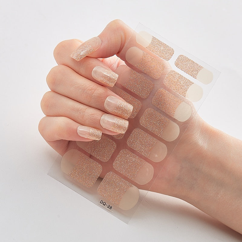Three Sorts 0f Nail Stickers Full Cover Nail Stickers Novidades Nail Strips Self Adhesive Nail Sticker Nails Sticker Designer Nail Stickers DailyAlertDeals DQ-28  
