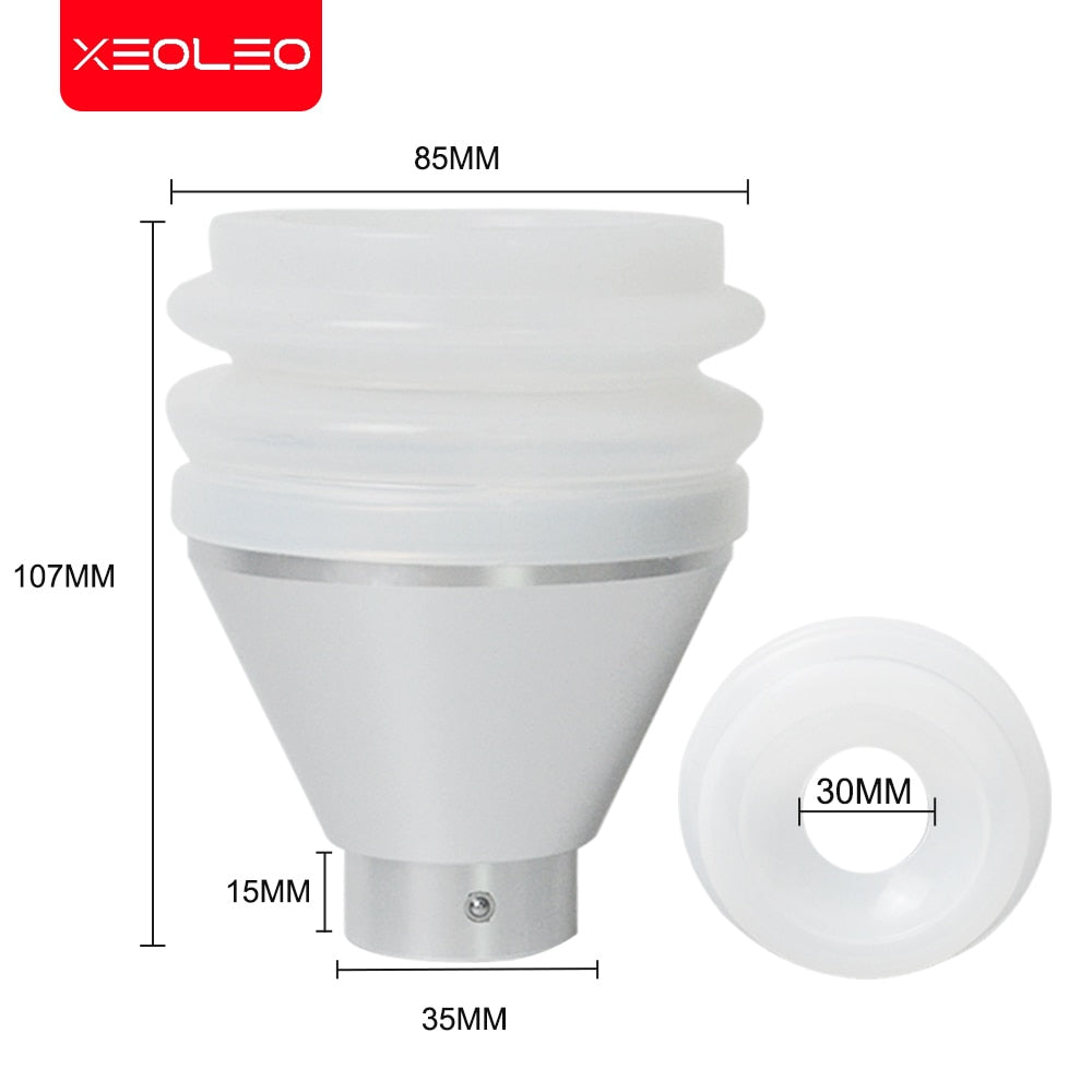 Xeoleo Coffee grinder Blow hopper Aluminum Coffee hopper suitable for different grind machine 35mm diameter Coffee hopper DailyAlertDeals United States Silver 