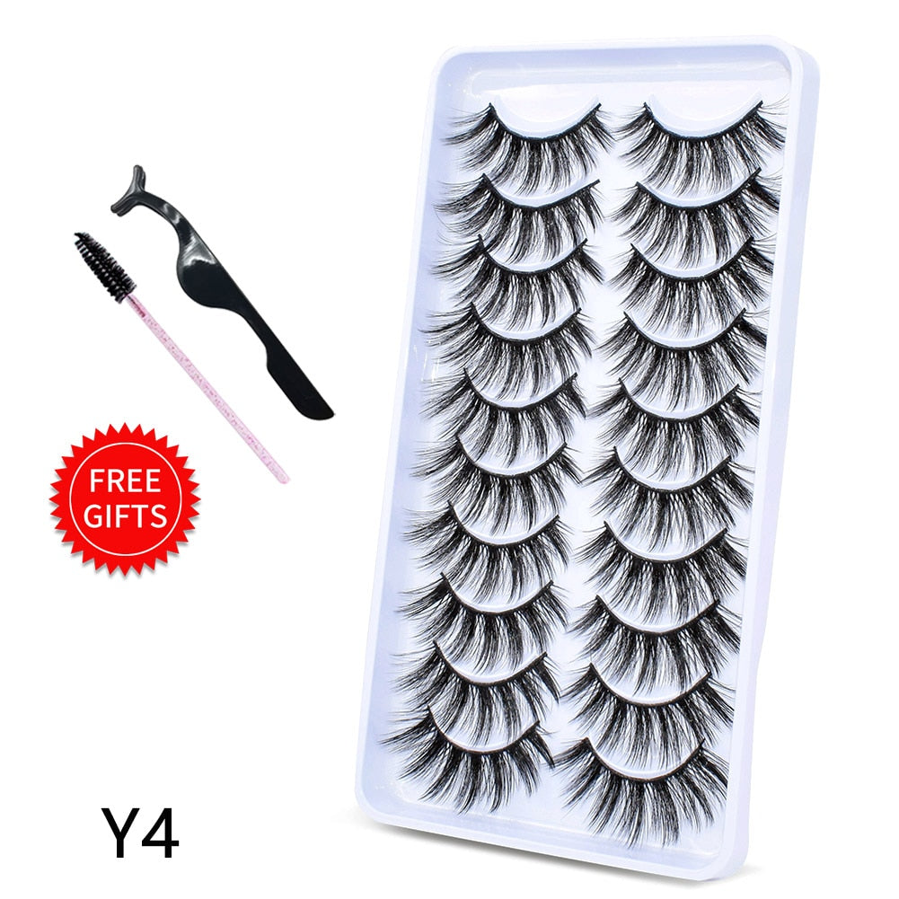 5/10Pairs 3D Mink Lashes Natural Eyelashes Dramatic False Eyelashes Faux Cils Makeup Wholesale Fake Eyelash Extension maquiagem 0 DailyAlertDeals 10Pairs-Y4 China 