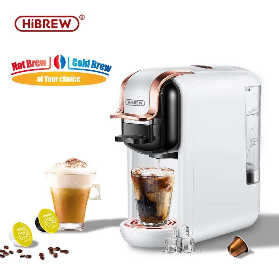 Espresso Coffee Maker Machine Cafeteria Hot/Cold 4in1 Multiple Capsule 19Bar DolceGusto Milk Nexpresso Capsule ESE pod Ground Coffee  H2A Espresso Coffee Maker DailyAlertDeals H2A WH United States of America EU