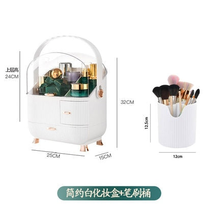 Fashion Big Capacity Cosmetic Storage Box Waterproof Dustproof Bathroom Desktop Beauty Makeup Organizer Skin Care Storage Drawer 0 DailyAlertDeals 42  
