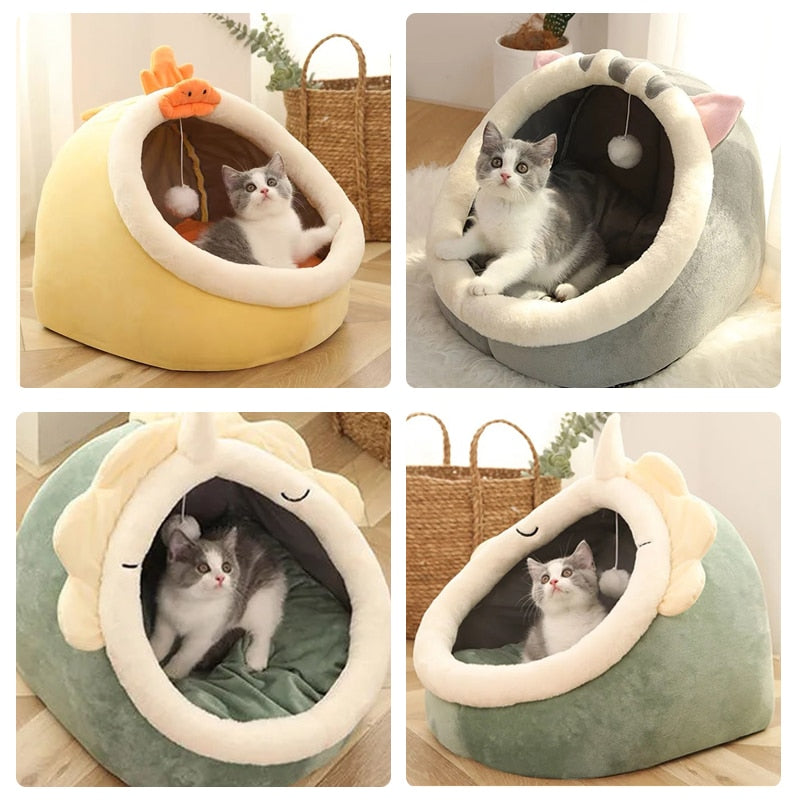 Sweet Cat Bed Warm Pet Basket Cozy Kitten Lounger Cushion 0 DailyAlertDeals   