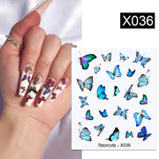Harunouta French Flower Vine Water Decals Spring Summer Leopard Alphabet Leaves Charms Sliders Nail Art Stickers Decorations Tip Nail Stickers DailyAlertDeals X036  