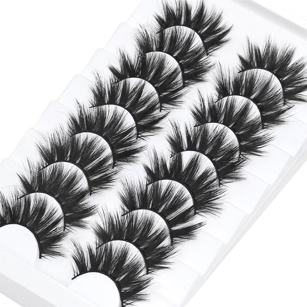 5/8 Pairs 20mm Mink Lashes 3D Natural False Eyelashes Fluffy Faux Mink Eyelashes Wispies Long Extension Eyelashes Pack Maquiagem  DailyAlertDeals   