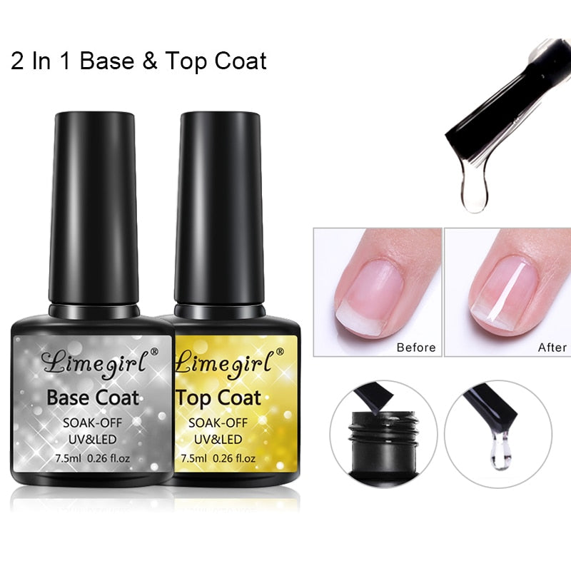 Poly gels Set for nail Extension Manicure Acryl Gel Varnish Set 15ML Poly gels Poly Nail Kit UV Gel Kit Poly gels Set for nail Extension DailyAlertDeals TOP AND BASE COAT China 