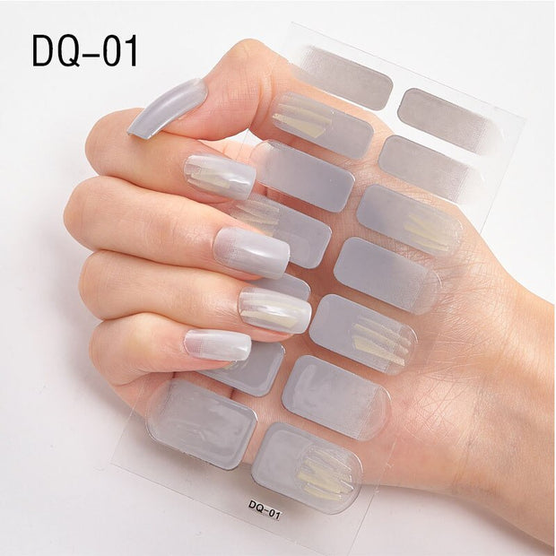 Lamemoria 1pc 3D Nail Slider Beauty Nail Stickers Shining Wave Line Decals Adhesive Manicure Tips Salon Nail Art Decorations nail decal stickers DailyAlertDeals DQ01  