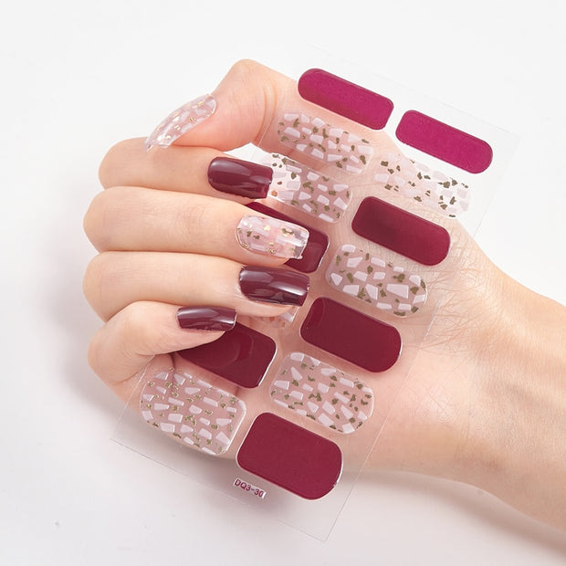 Four Sorts 0f Nail Stickers Creative Nail Adhesive Nail Wraps DIY Nail Stickers Designer Nails Art Decoration Nailart Sticker Nail Decal Stickers DailyAlertDeals DQ3-30  