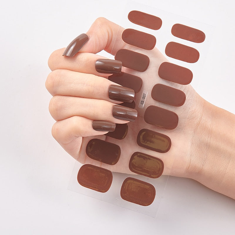 Manicure Decoracion Self Adhesive Foil Nail Art Stickers 2020 Fashion Nail Polish Pure Solid Color Nail Decoration Women Salon nail decal sticker DailyAlertDeals CS-07  