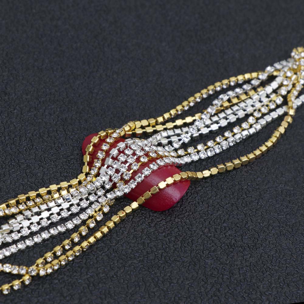 SS4 2.7Meter Gold/Silver Shiny Nail Rhinestone Chain Close/Sparse Chain Nail Ornament Nail Art Decorations DIY Jewelry Accessory rhinestone chain DailyAlertDeals   