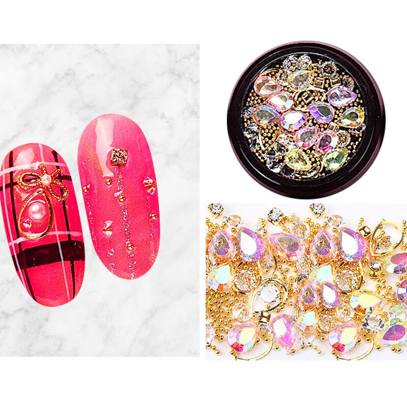 3D Nail Rhinestones Rose Jewelry Diverse DIY Gems Charming Mix Crystal Nail Art Decorations Gel Glitter Charms Nail Accessories Nail Rhinestones Rose Jewelry DailyAlertDeals H3  