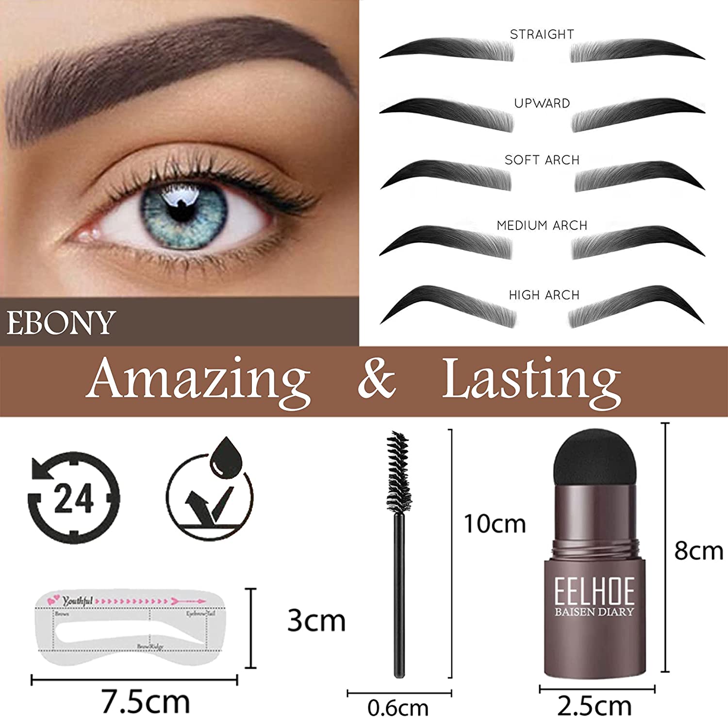 One Step Eyebrow Stamp Shaping Kit Set Makeup Magic Brow Stencil Eyebrow Brush Enhance Cosmetics Eye 0 DailyAlertDeals   