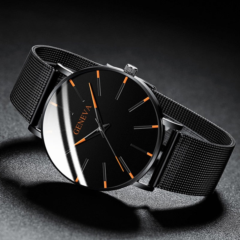 2022 Minimalist Men Fashion Ultra Thin Watches Simple Men Business Stainless Steel Mesh Belt Quartz Watch relogio masculino 0 DailyAlertDeals   