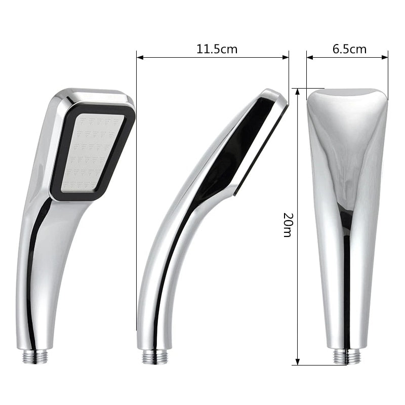 ZhangJi 300 Holes High Pressure Rainfall Shower Head Water Saving 3 Color Chrome Black White Sprayer Nozzle Bathroom Accessories High Pressure Rainfall Shower DailyAlertDeals   